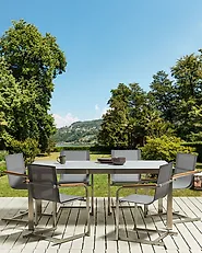 Gartenstuhl 6er Set COSOLETO Edelstahl Grau_1172180