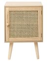 Rattan Door Bedside Table Light Wood ALMO_845563