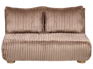 Sofa Bed 2 Seater ABISKO Corduroy Light Brown_1031102