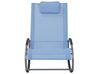 Chaise de jardin à bascule bleu CAMPO_751514