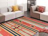 Kelim Teppich Baumwolle mehrfarbig 200 x 300 cm geometrisches Muster Kurzflor HATIS_869537