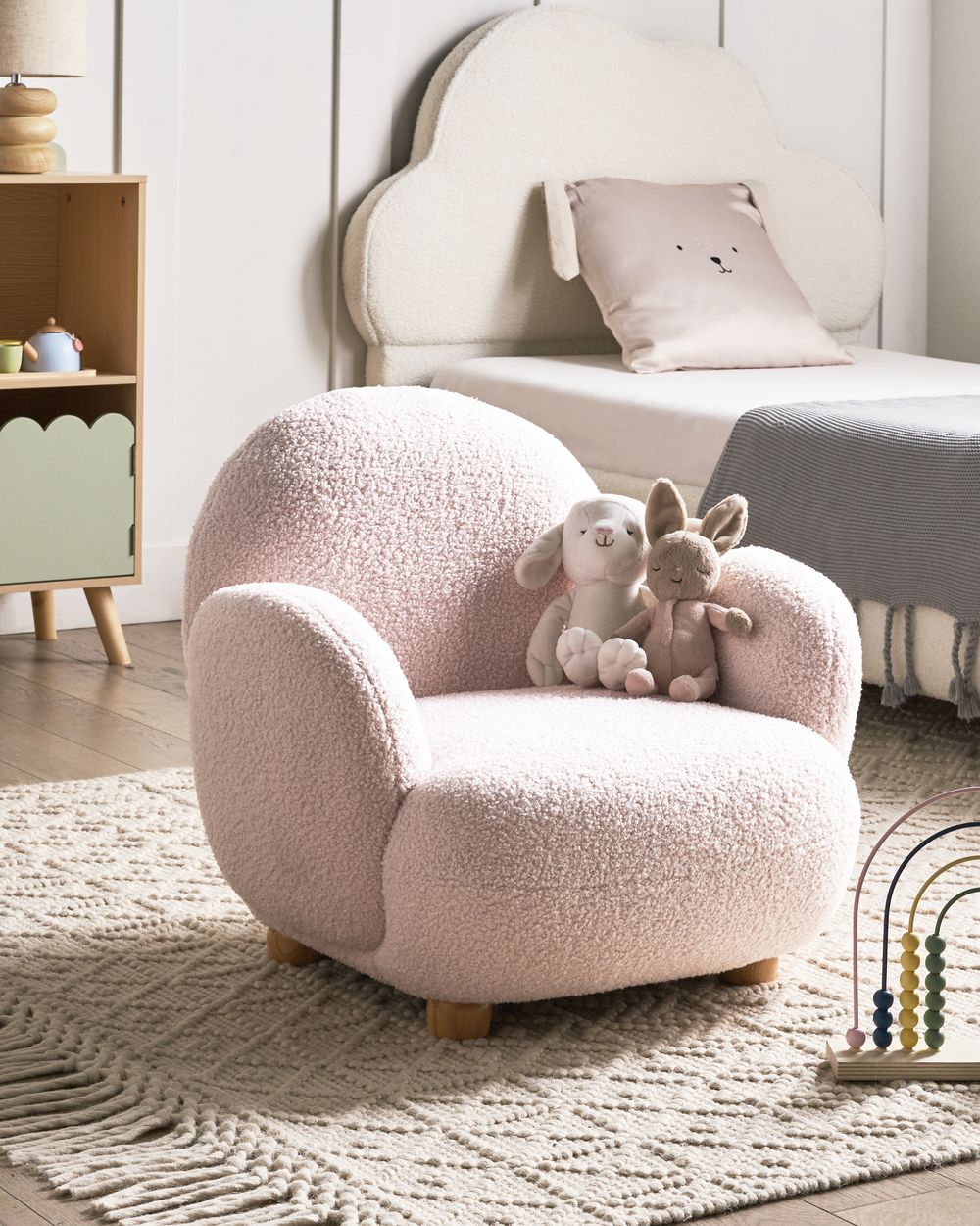 Fauteuil pour enfants HEM Bouclé Rose pastel