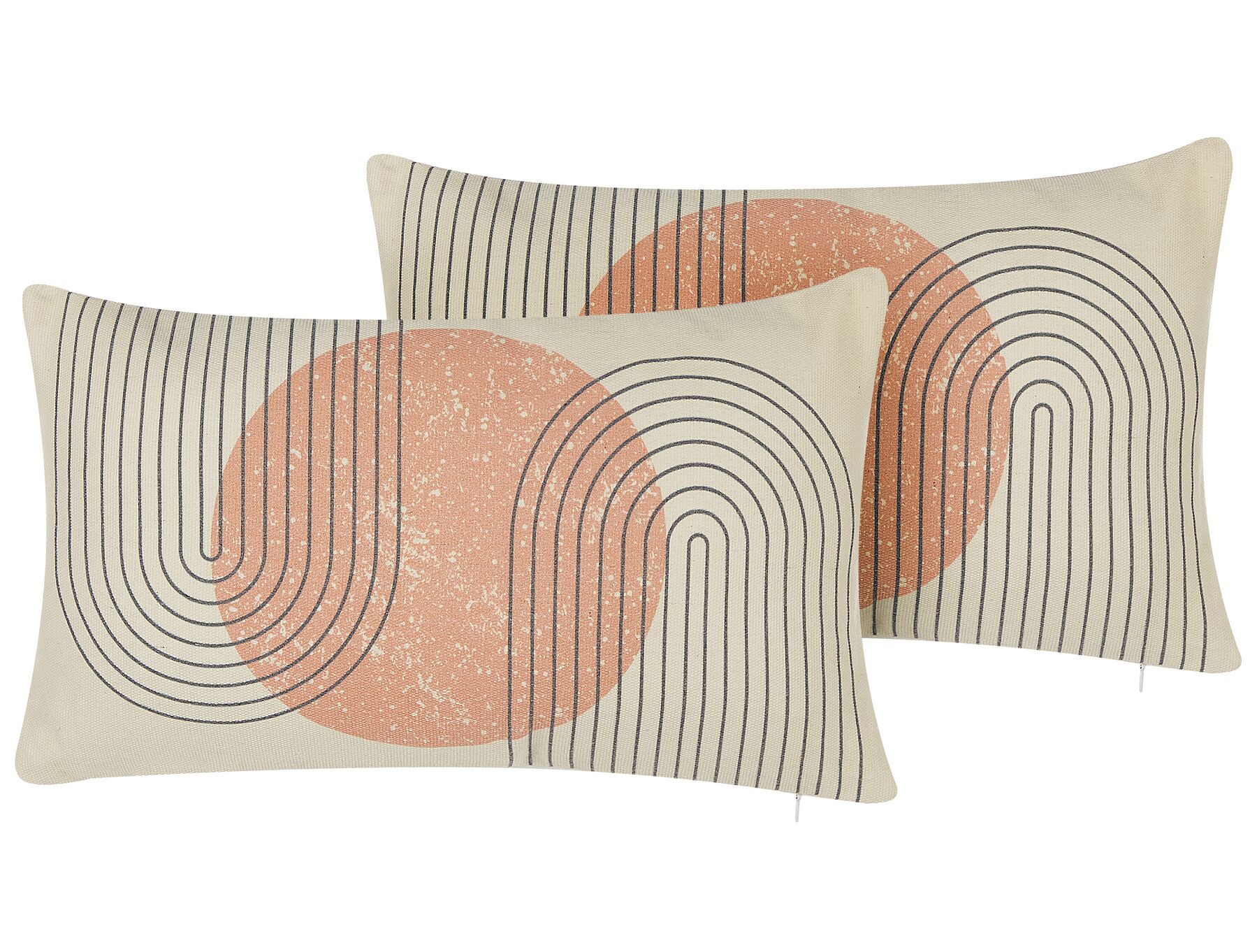 2 poduszki dekoracyjne geometryczny wzór 30 x 50 cm wielokolorowe GERBERA_818481
