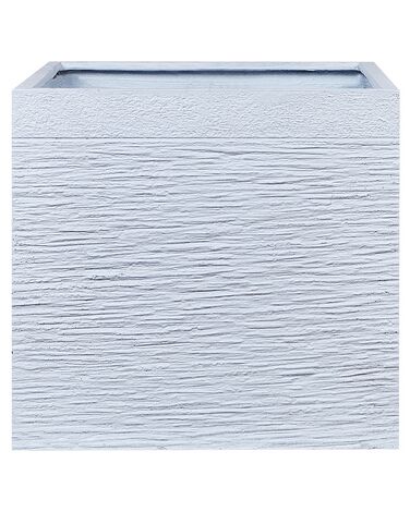 Doniczka kwadratowa 50 x 50 x 46 cm biała PAROS