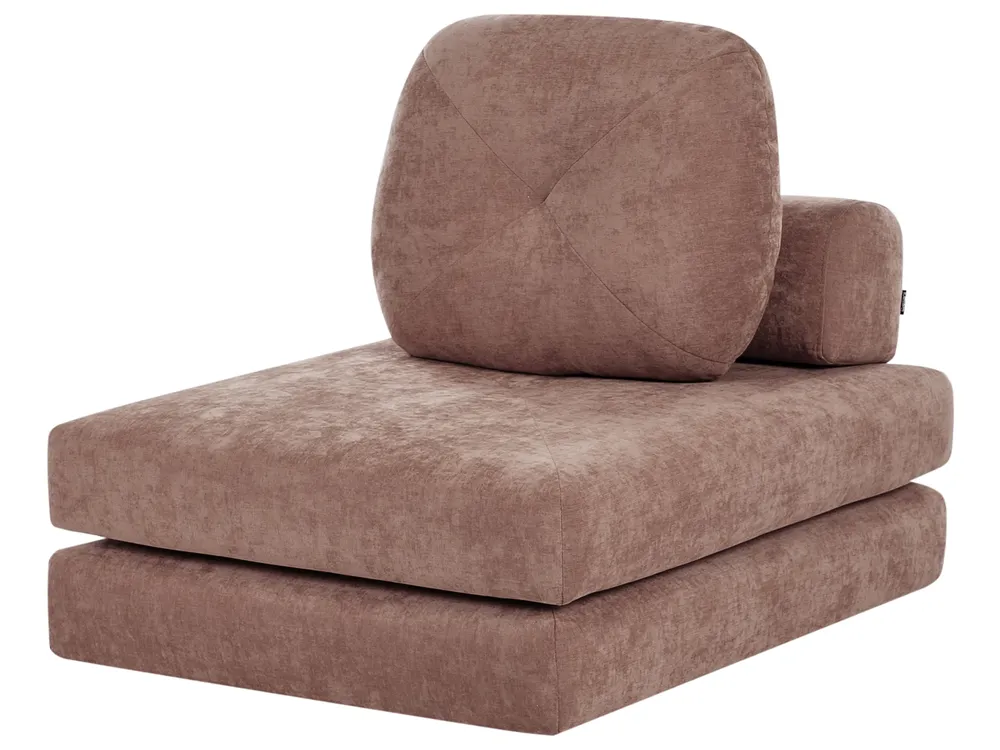 Single Sofa Bed OLDEN Chenille Brown_980895