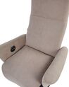 Fauteuil inclinable en tissu beige PRIME_927481