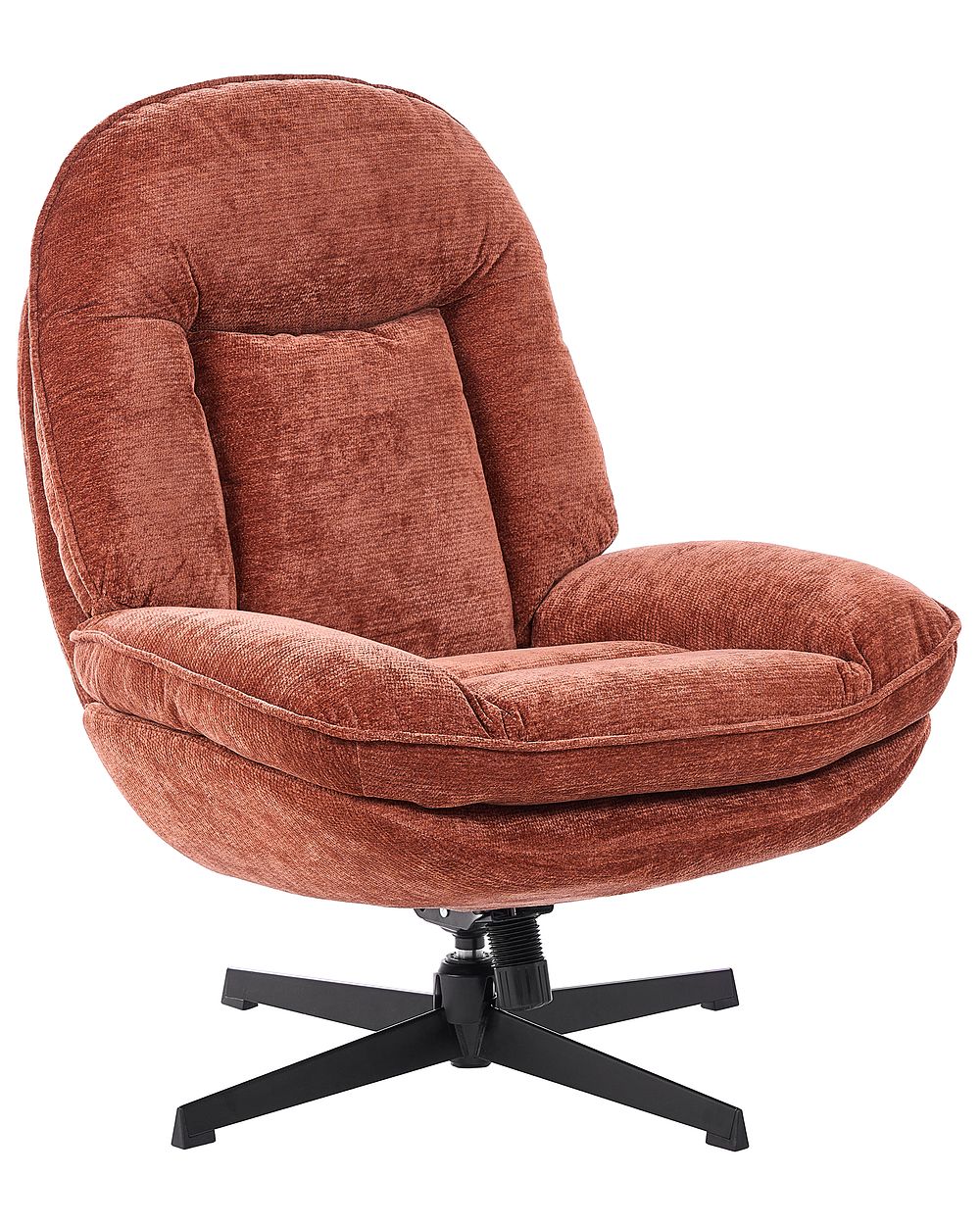 Fauteuil pivotant AREMARK Tissu chenille Marron doré