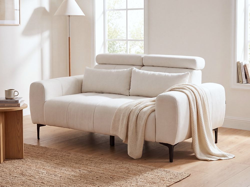 Sofa 2-Sitzer VEGAMO Bouclé Weiss