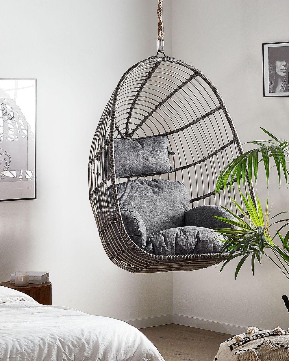 Hanging chair grey top