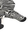 Vlněný dětský koberec ve tvaru zebry 100 x 160 cm bílý/černý MARTY_873988