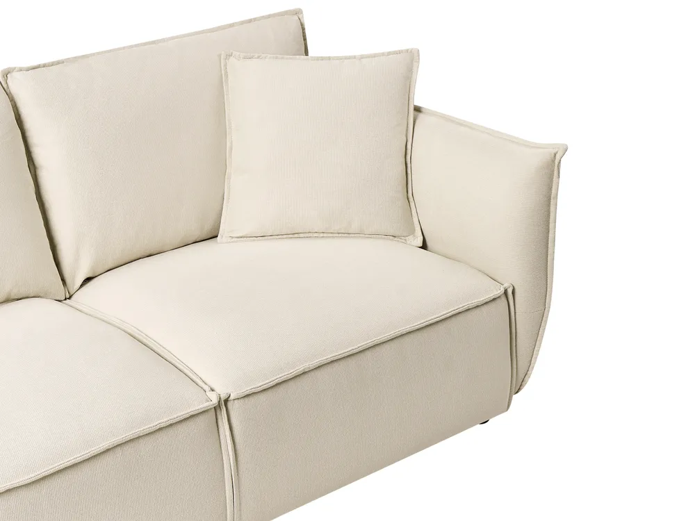 Sofa dla 3 osób KUNES Jasnobeżowy_1013078