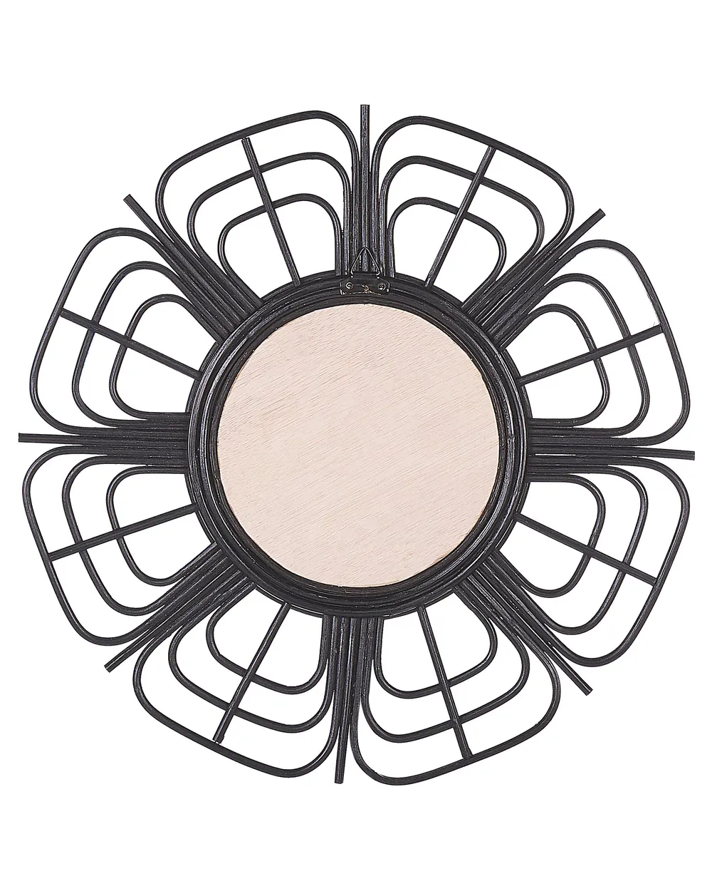 Lustro ścienne PASAKU 60 cm 60 cm Rattan Czarny_822174