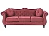 Sofa 3 Seater SKIEN Velvet Dark Red