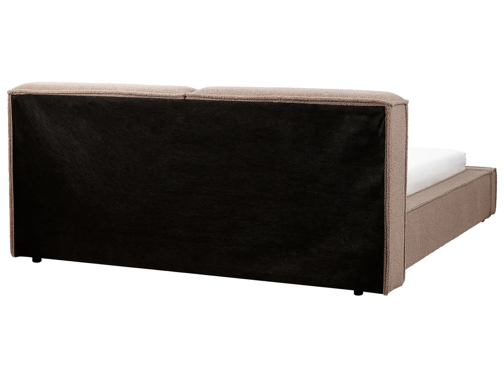 Waterbed Boucle LINARDS 160 x 200 cm (EU King Size) Brown_980565