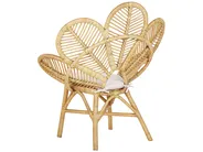 Bistro Set with Cushions FLORENTINE / LIMNI Rattan Beige_793937