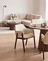Conjunto de 2 sillas de comedor ALBION Bouclé Beige claro