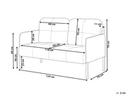 Sofa 2 Seater LAHTI Fabric Grey_930570
