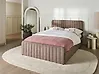 Ottoman Bed LUNAN Boucle Taupe 140 x 200 cm (EU Double)