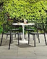 Set of 4 Garden Chairs GELA Black