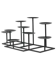 Świecznik LAMEGO 23 cm Metal Czarny_968593