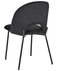 Set di 2 sedie da pranzo COVELO Velluto Nero_968543