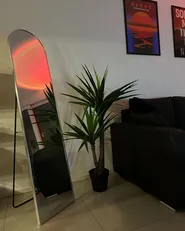 Lustro stojące BAGNOLET 150 cm Metal Srebrny_982822