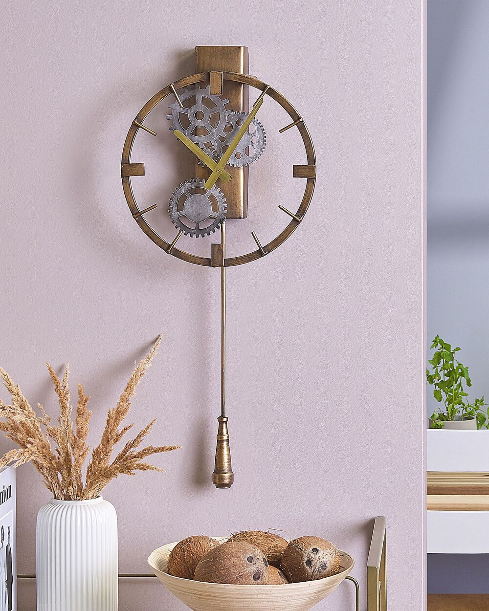 Horloge murale MARCOTE 30 cm Métal Doré