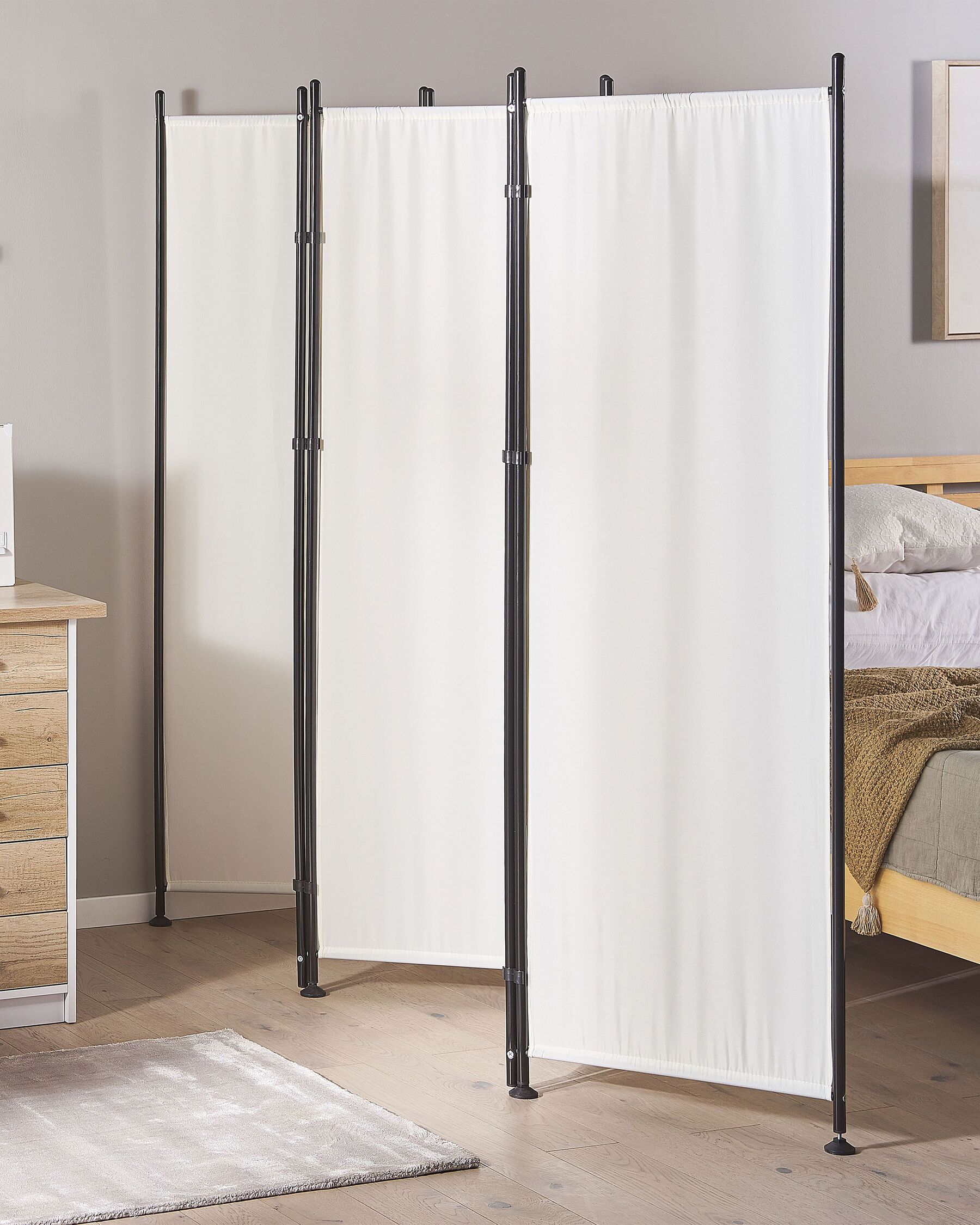 Folding 5 Panel Room Divider 270 x 170 cm White NARNI_802627