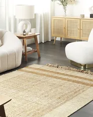 Rug ORTAOBA Beige 140 x 200 cm Jute_847749