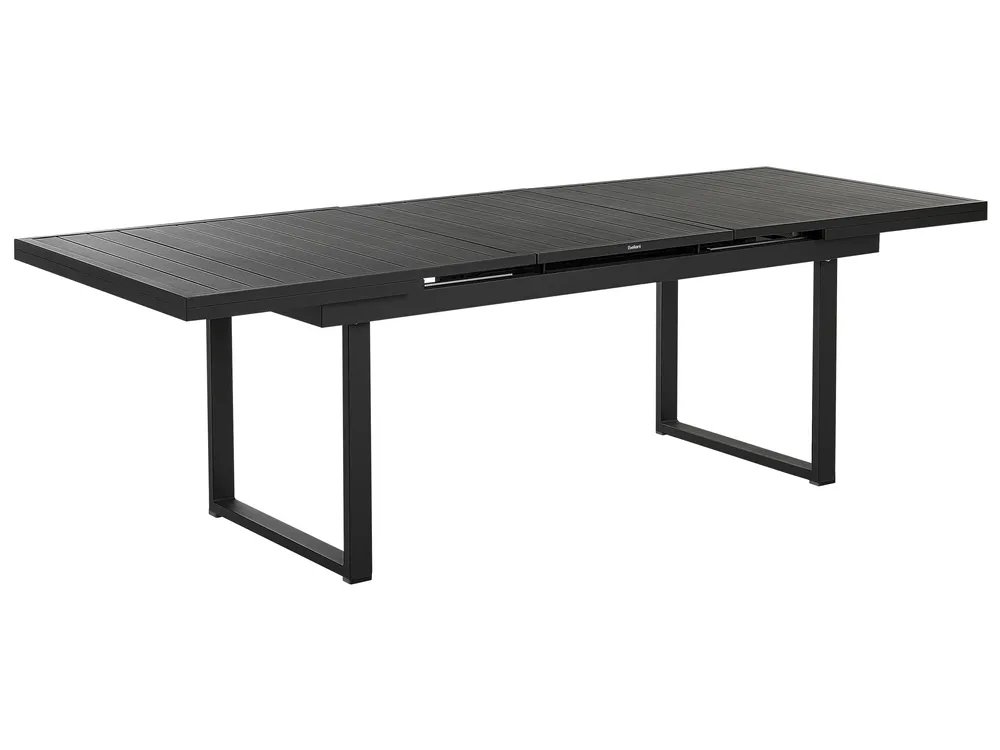 Set da pranzo da giardino 6 posti VALCANETTO/BUSSETO Metallo Nero_846188