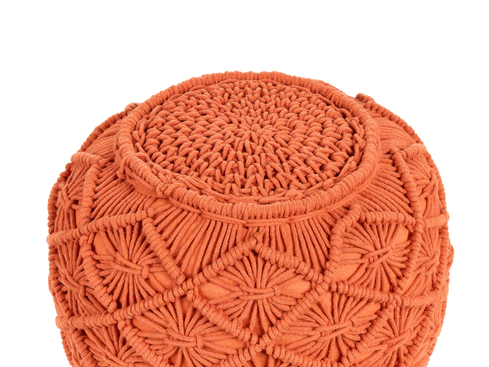 Orange outdoor pouf sales