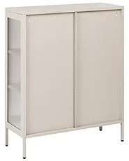 Glass Display Cabinet HARLYN  90 cm Metal Beige_1156533