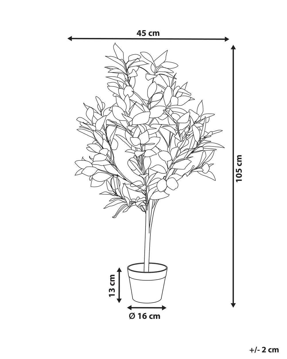 Pianta artificiale LEMON TREE 105 cm Verde_917191