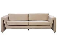 Sofá 3 plazas MAUNU Terciopelo Beige oscuro_1183787
