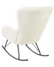 Poltrona a dondolo ANASET Bouclé Beige chiaro_855451