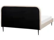 Bed Boucle FLAYAT 160 x 200 cm (EU King Size) Light Beige_882713