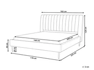 Bed Velvet MARVILLE 160 x 200 cm (EU King Size) Sand Beige_836065