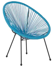 Set di 2 sedie da giardino ACAPULCO II Rattan sintetico (PE) Blu_813792