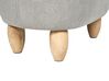 Pouf animaletto velluto grigio e legno chiaro COALA_836022