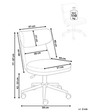 Desk Chair GRANBY Boucle Off-White_1005401