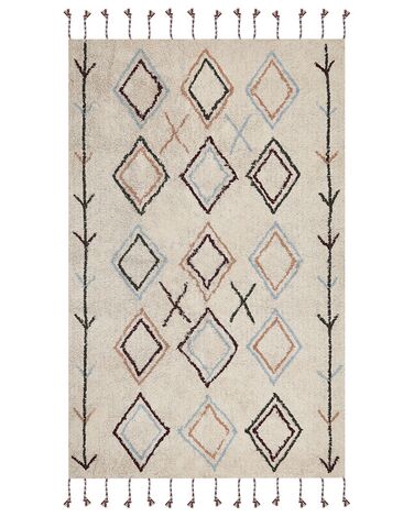 Bavlnený koberec 160 x 230 cm béžový CORUM