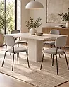 Set of 4 Dining Chairs RILEY Fabric Taupe