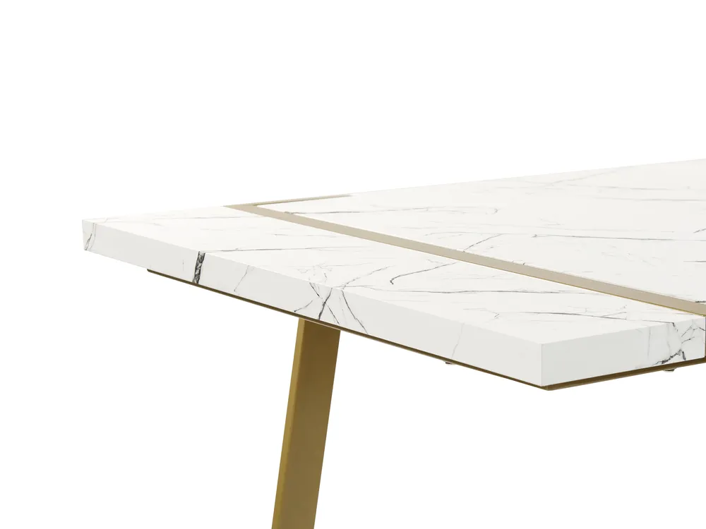 Dining Table MARTYNIKA White Marble 200 cm 90 cm_859350