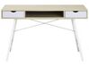 Home Office Set White and Light Wood JENKS/CLARITA_843330