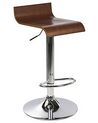 Set of 2 Swivel Bar Stools Dark Brown VALENCIA_684552