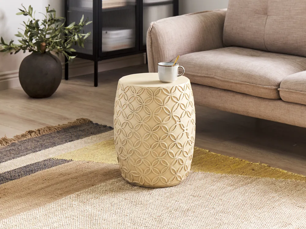 Side Table ZOGNO 33 cm 33 cm Light Beige_879267
