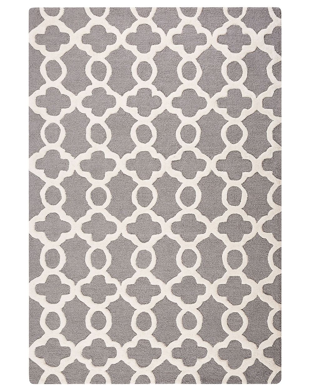 Teppich ZILE Grau 140 x 200 cm Wolle