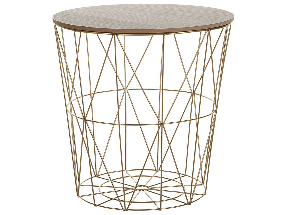 Side Table LANARK with Storage Gold