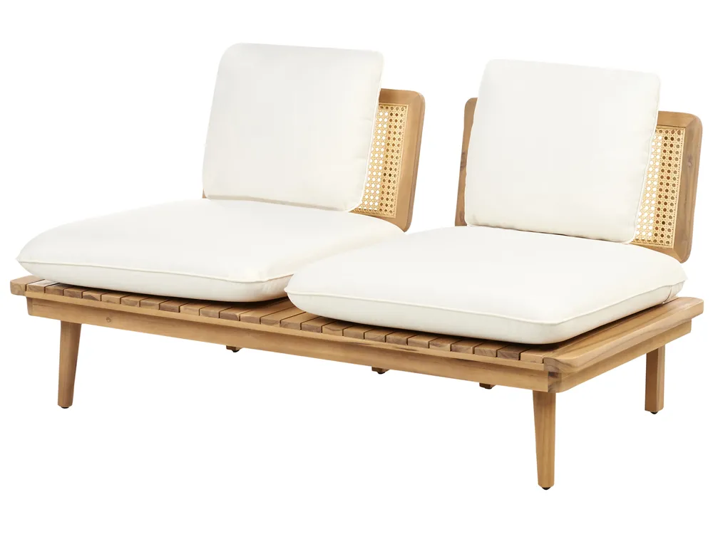 Conjunto de jardín con mesa 4 plazas ACCADIA Madera de acacia certificada Beige claro_952771