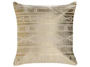Conjunto de 2 almofadas decorativas OUJDA 50 x 50 cm Algodão Dourado Padrão geométrico_831048